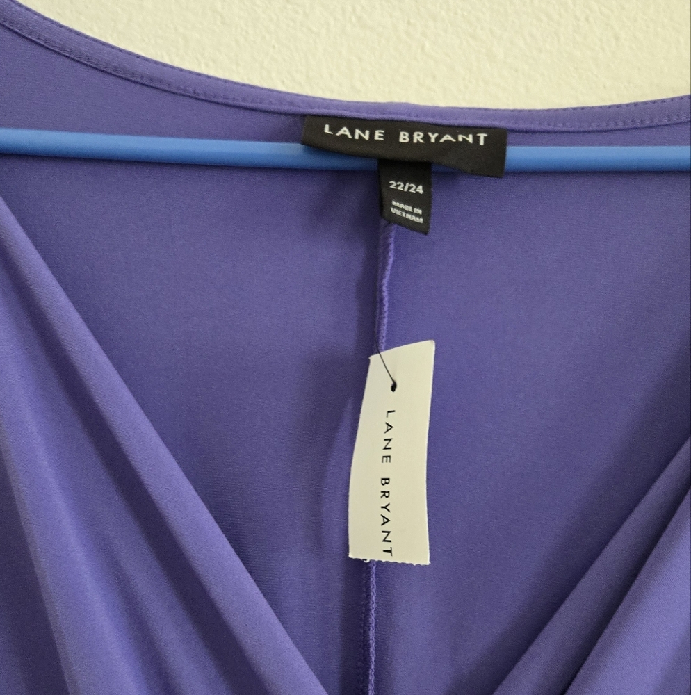 Lane Bryant Purple Jumpsuit with V-Neck and Defined Waist - Picture 2 of 13